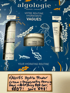 Vagues Special - Hydra Tender cream, Oxygenating Cleansing foam and Refreshing Eye Gel. Save $48!